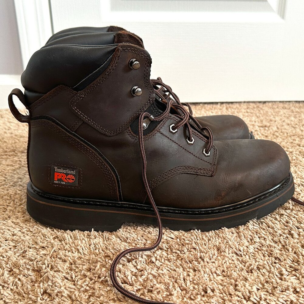Timberland PRO Men's Pit Boss 6-Inch Soft Toe Work Boot size 13; excellent cond.